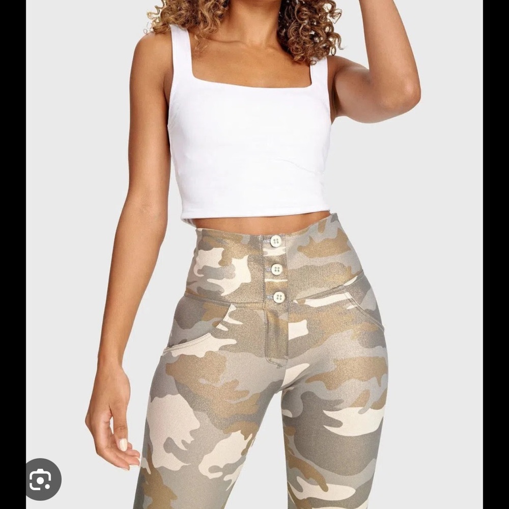 *NWOT Freddy WRUP High Rise Glitter Gold Camo Limited Edition Jeans